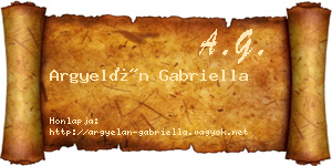 Argyelán Gabriella névjegykártya