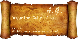 Argyelán Gabriella névjegykártya