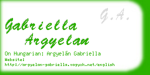 gabriella argyelan business card